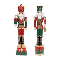 Cascanueces Resina Rojo/Verde 48cm de Alto